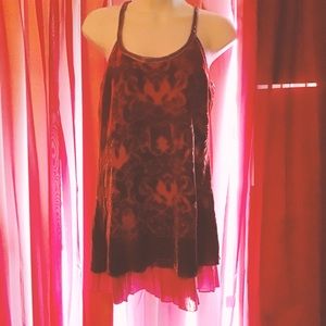 Free People Drop Waist Velvet Dress